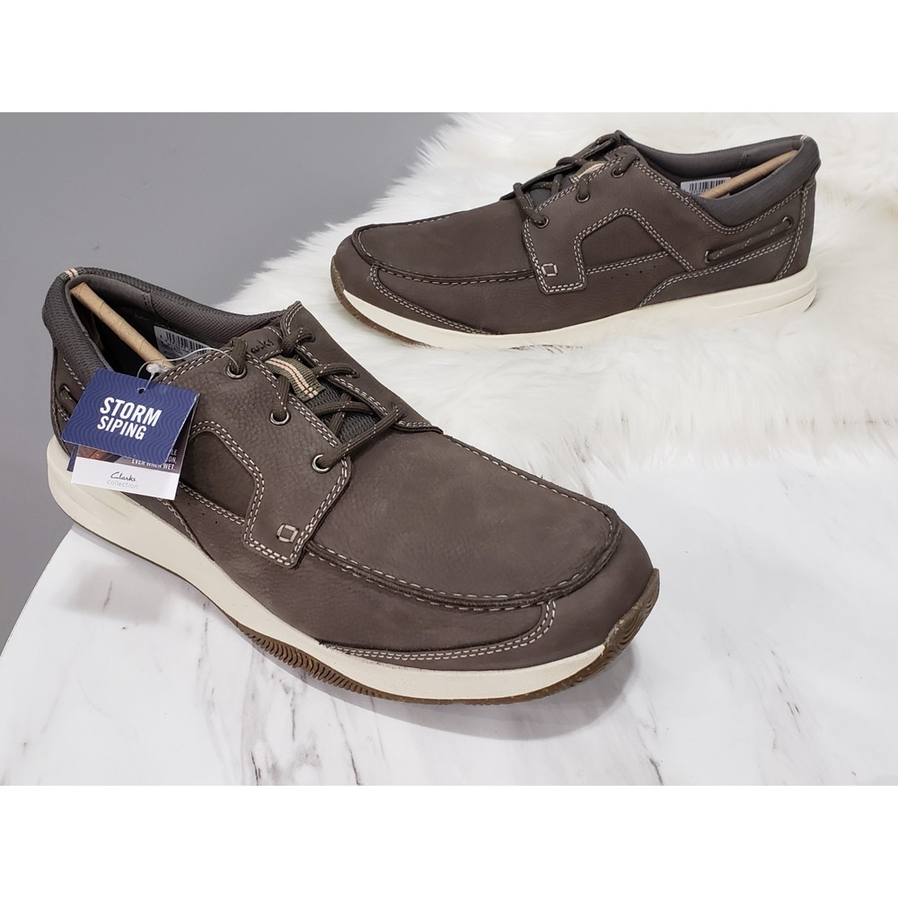 NEW NO BOX SZ 13 WIDE Clarks Sailview Lace Taupe‎ Nubuck 26176973 shoe boat